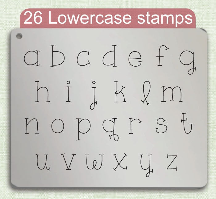 One Thing Metal Letter Stamps, full Alphabet.