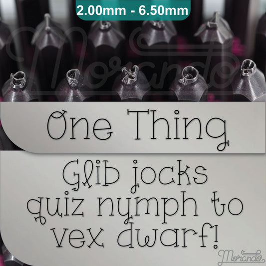 One Thing Metal Letter Stamps, full Alphabet.