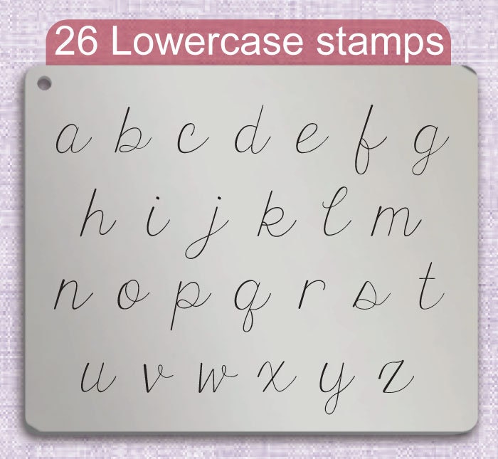 Only Human Metal Letter Stamps, full Alphabet.