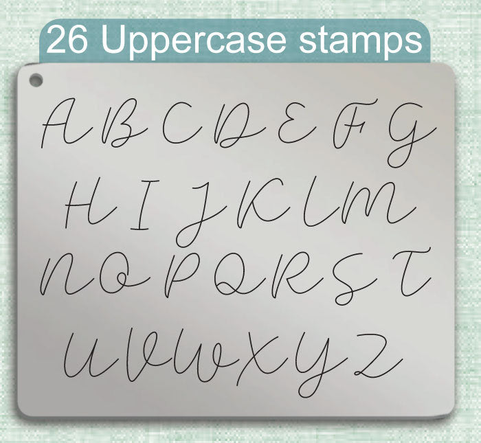 Silvermoon Metal Letter Stamps, full Alphabet.