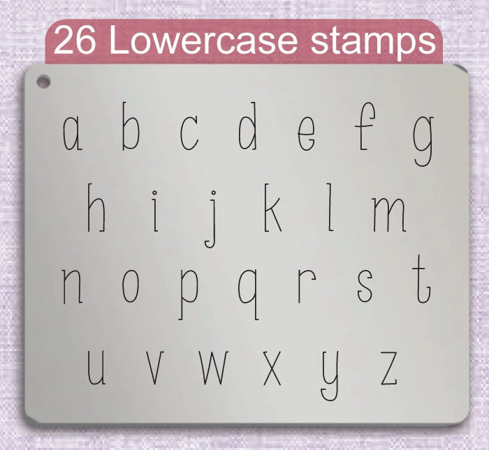 Somebody Letter Metal Stamps, full Alphabet.