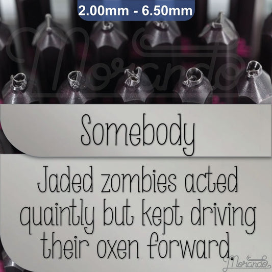 Somebody Letter Metal Stamps, full Alphabet.