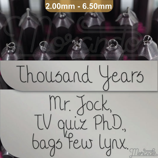 Thousand Years Metal Stamps, complete Alphabet.