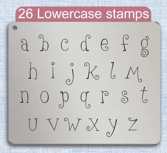Tickled Pink Metal Stamps, complete Alphabet.