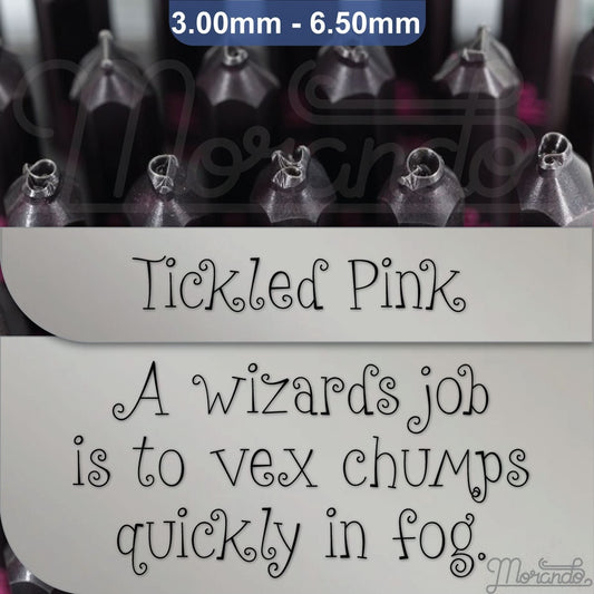 Tickled Pink Metal Stamps, complete Alphabet.