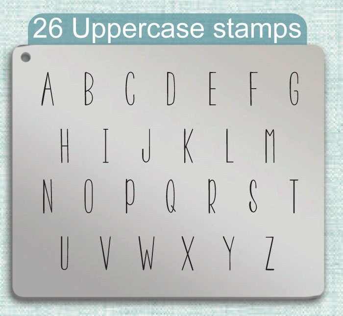 Two Is Better Letter Metal Stamps, full Alphabet.