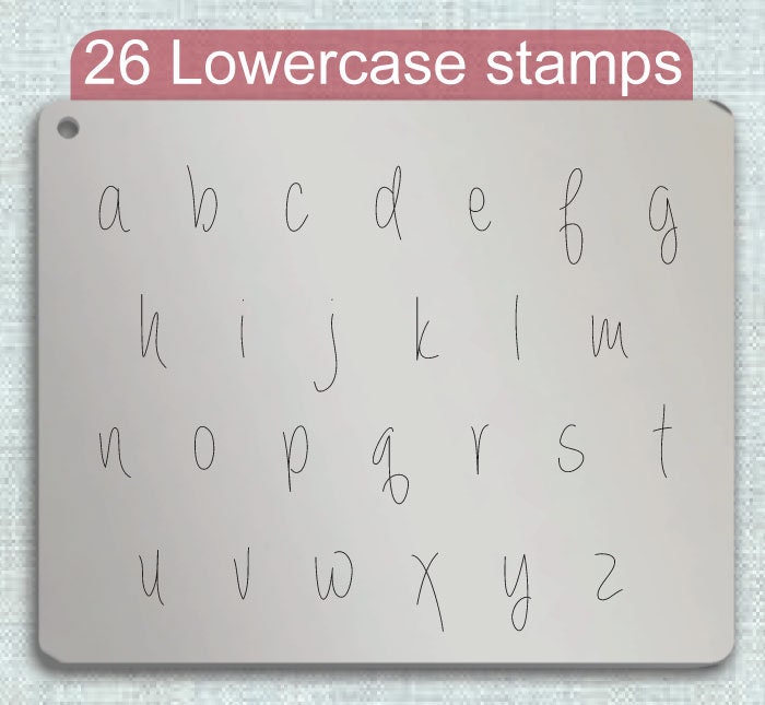 永远永远的金属邮票，完整的字母表。
