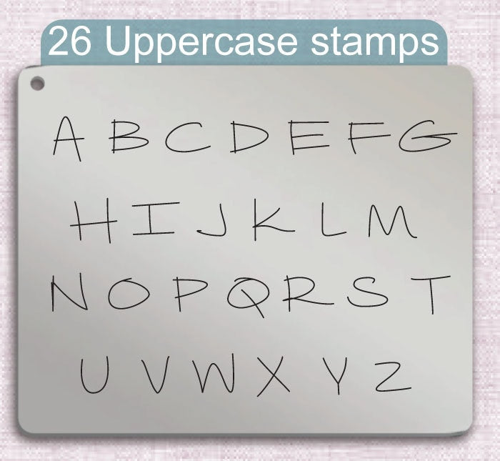 另一个鸟屋金属字母邮票，完整的字母表。