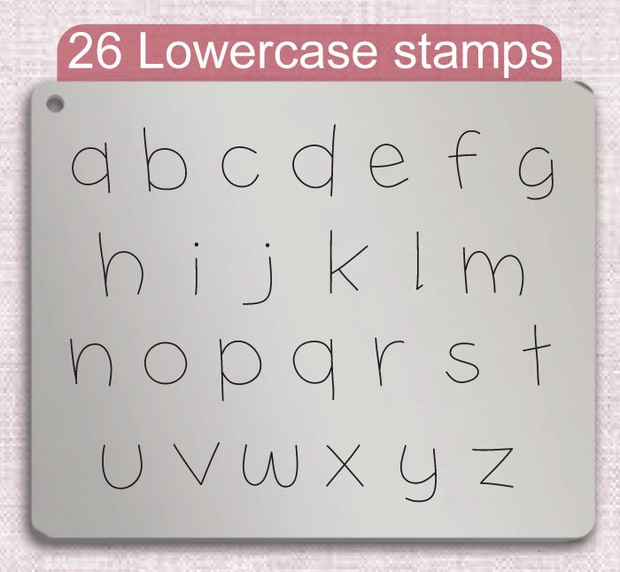肉桂蛋糕金属字母邮票，全字母。