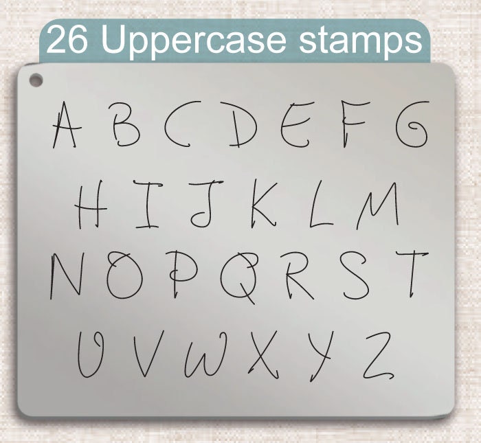 Drawing With Markers Metal Stamps, complete Alphabet.