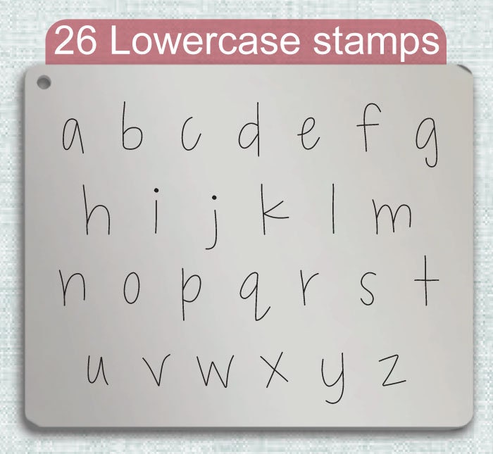 Tropfen von Jupiter Metall Alphabet Briefmarken, volles Alphabet.