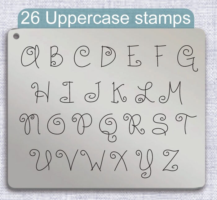 Ginger snaps Metal Alphabet Stamps, full Alphabet.