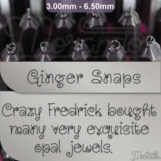 Ginger snaps Metal Alphabet Stamps, full Alphabet.