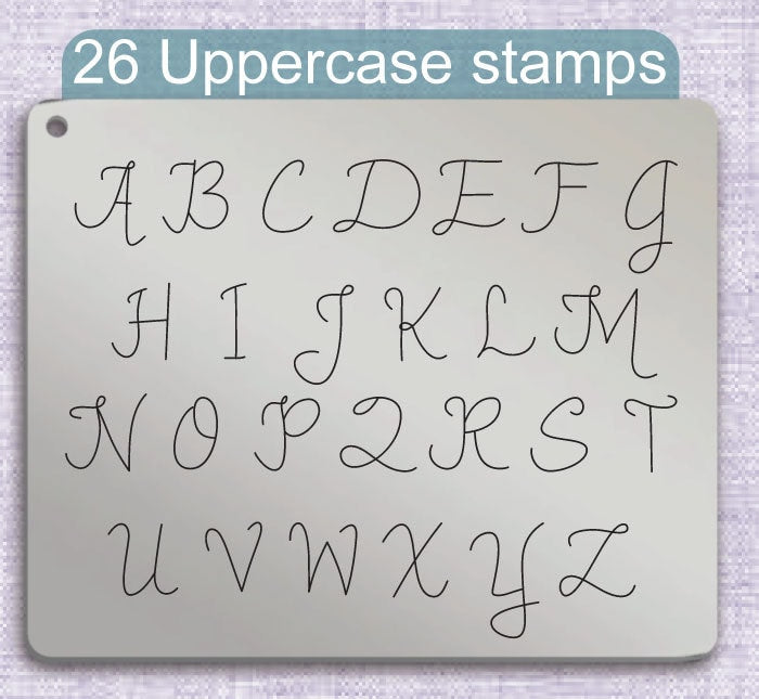 Janda Romantic Metal Letter Stamps, full Alphabet.