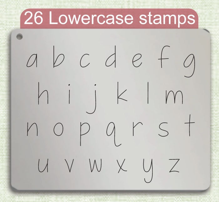 Piece By Piece Metal Alphabet Stamps, full Alphabet.