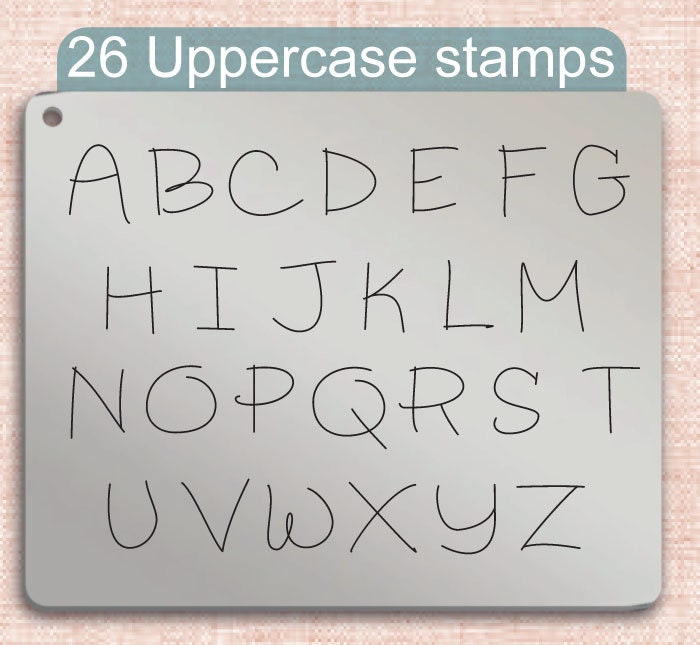 Sophomore Yearbook Letter Metal Stamps, full Alphabet.