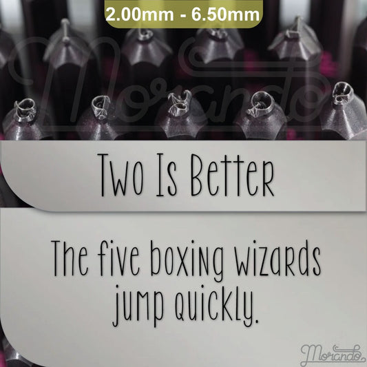 Two Is Better Letter Metal Stamps, full Alphabet.